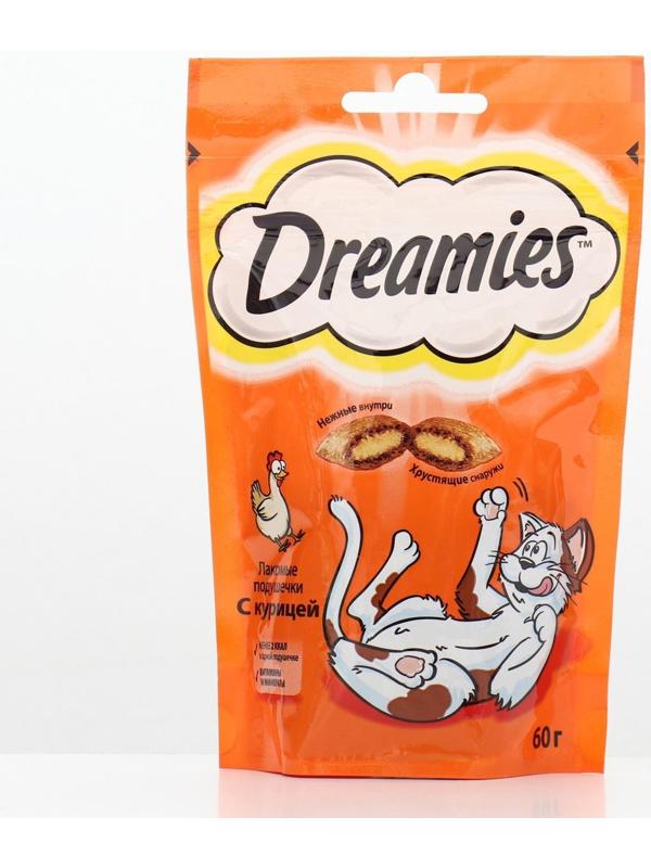 Лакомство Dreamies для кошек, курица, 60 г