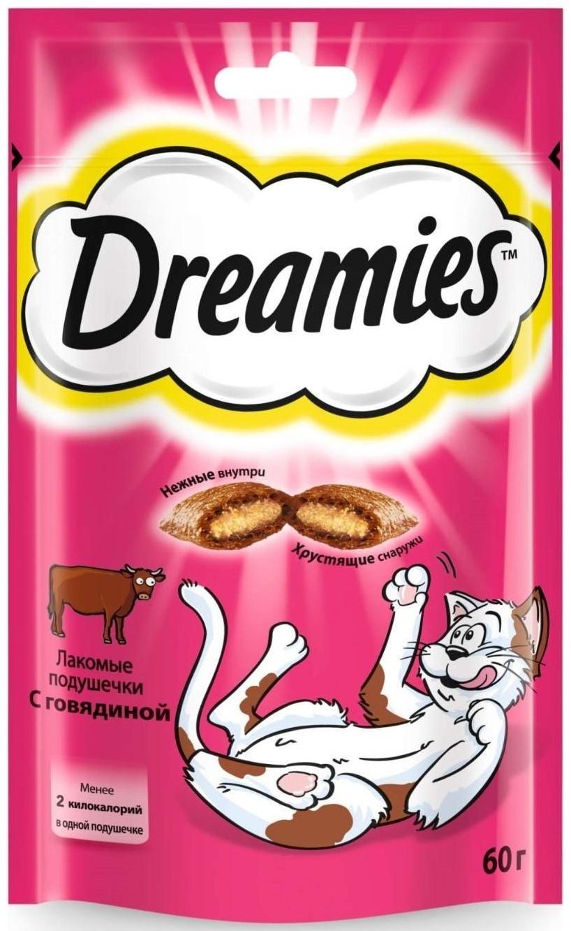 Лакомство Dreamies для кошек, говядина, 60 г