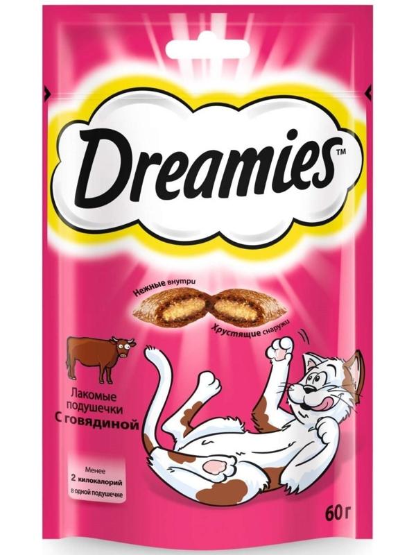 Лакомство Dreamies для кошек, говядина, 60 г