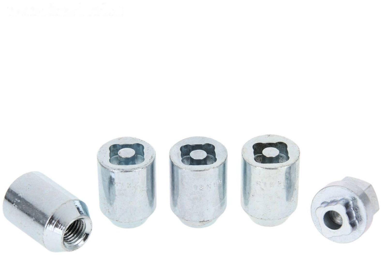 Секретки на колеса JN-402, гайка 12x1,5 мм, высота 32 мм, закрытая, 4 шт. + ключ