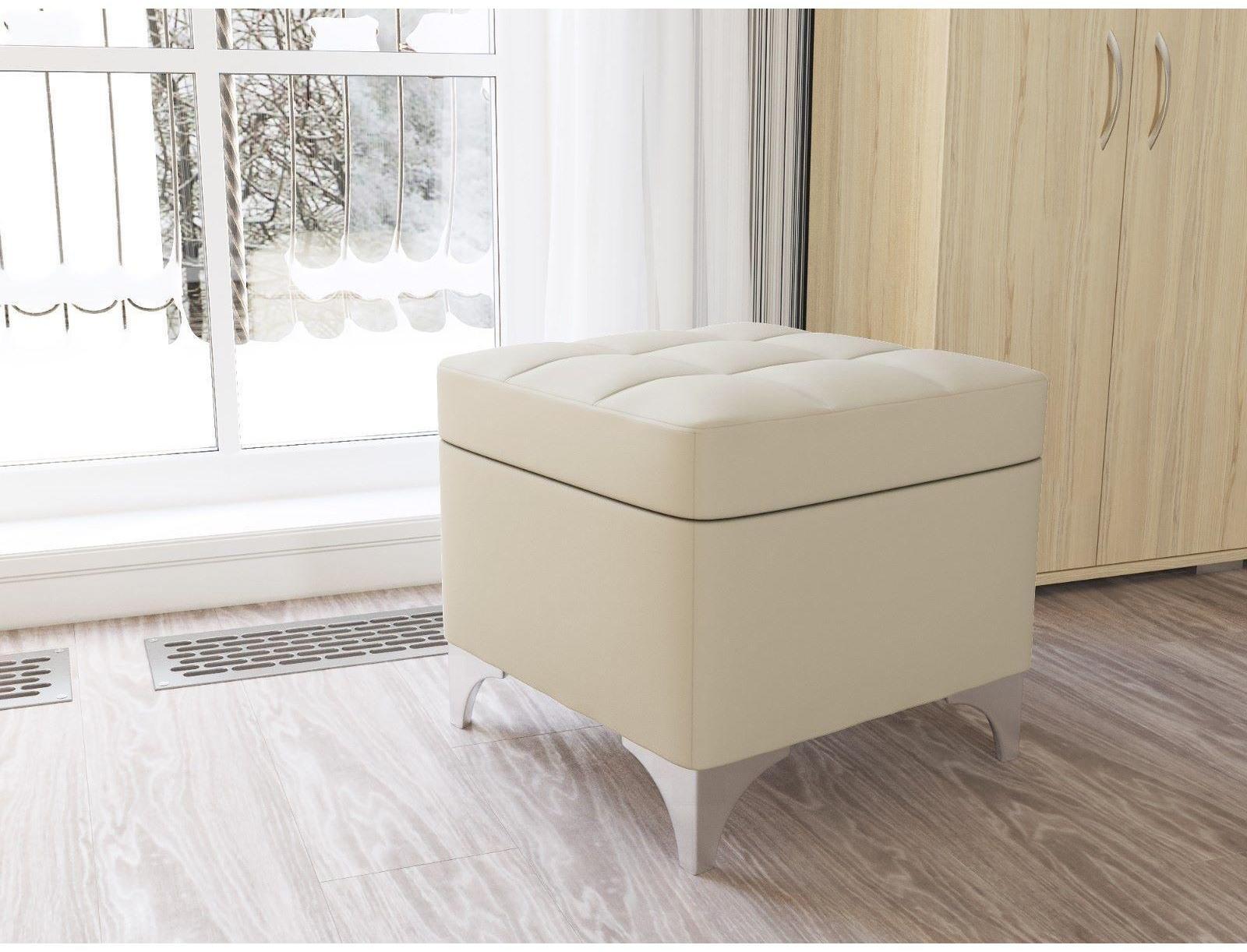 Банкетка ЖОЗЕФИНА-2, 460х460х450, Кожзам бежевый