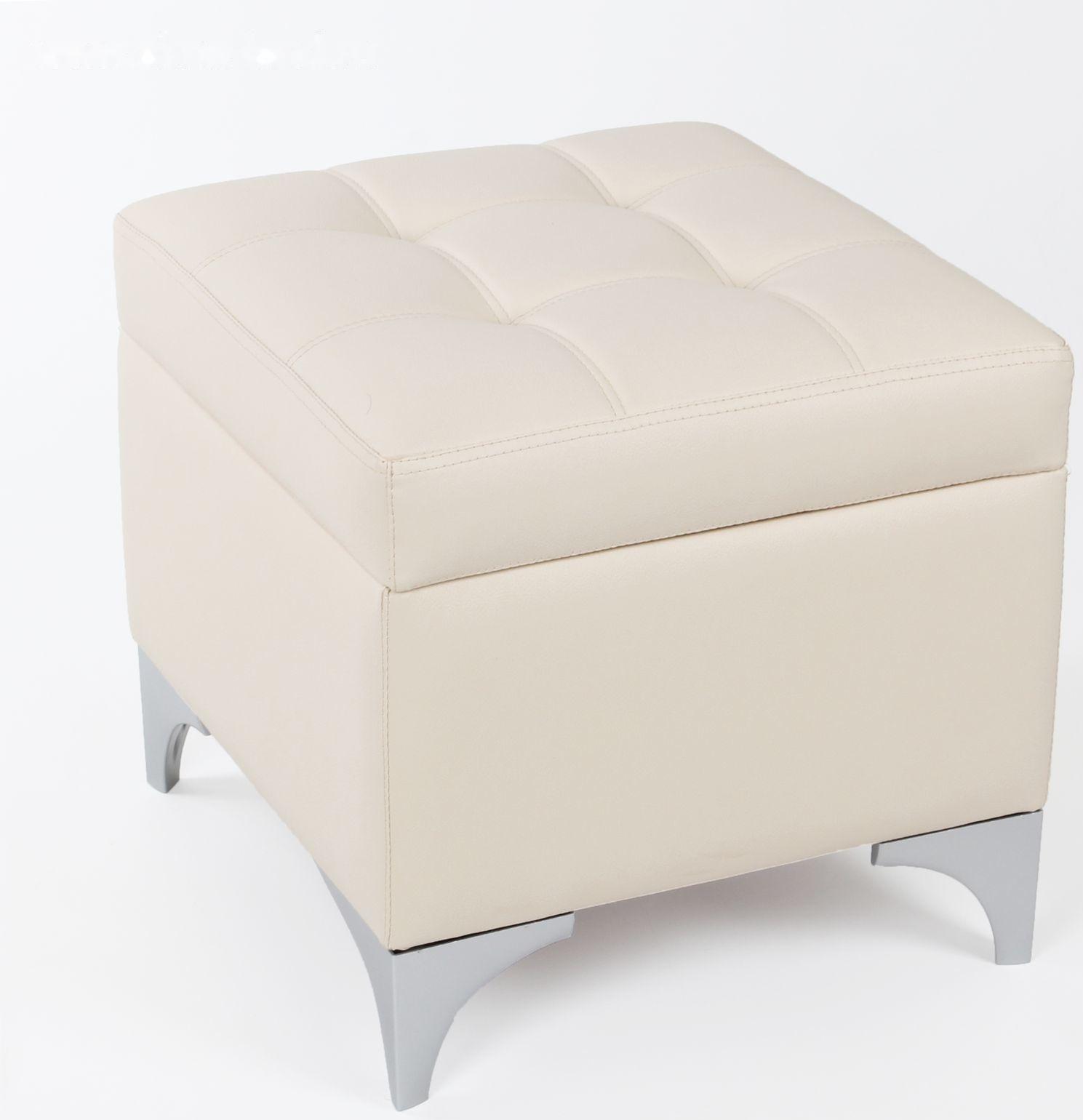 Банкетка ЖОЗЕФИНА-2, 460х460х450, Кожзам бежевый