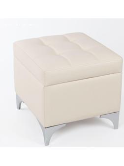 Банкетка ЖОЗЕФИНА-2, 460х460х450, Кожзам бежевый