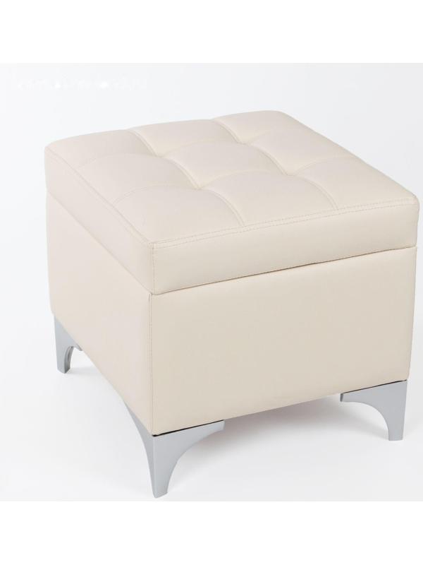 Банкетка ЖОЗЕФИНА-2, 460х460х450, Кожзам бежевый