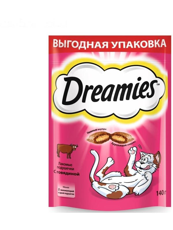 Лакомство Dreamies для кошек, говядина, 140 г