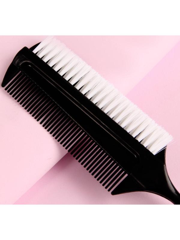 Расчёска для окрашивания, с хвостиком, 23 × 4 см, цвет чёрный