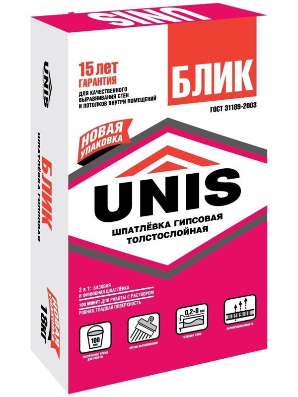 Шпатлёвка гипсовая толстослойная финишная для внутренних работ (до 8 мм), 18 кг
