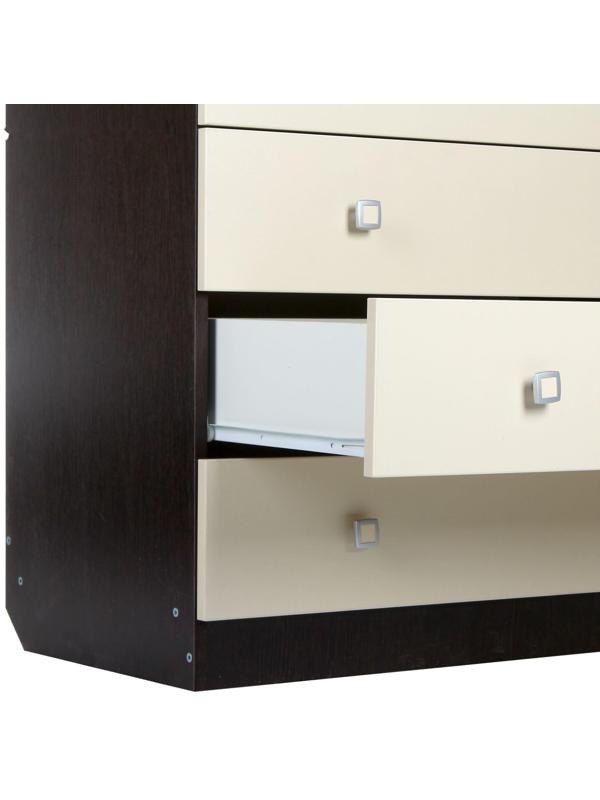 Комод детский с пеленальным столиком 804 «Фея 1580», 4 выдвижных ящика, цвет венге/бежевый