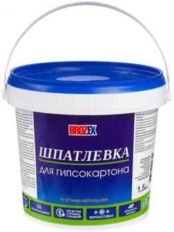 Шпатлёвка по гипсокартону Brozex, 1,5 кг