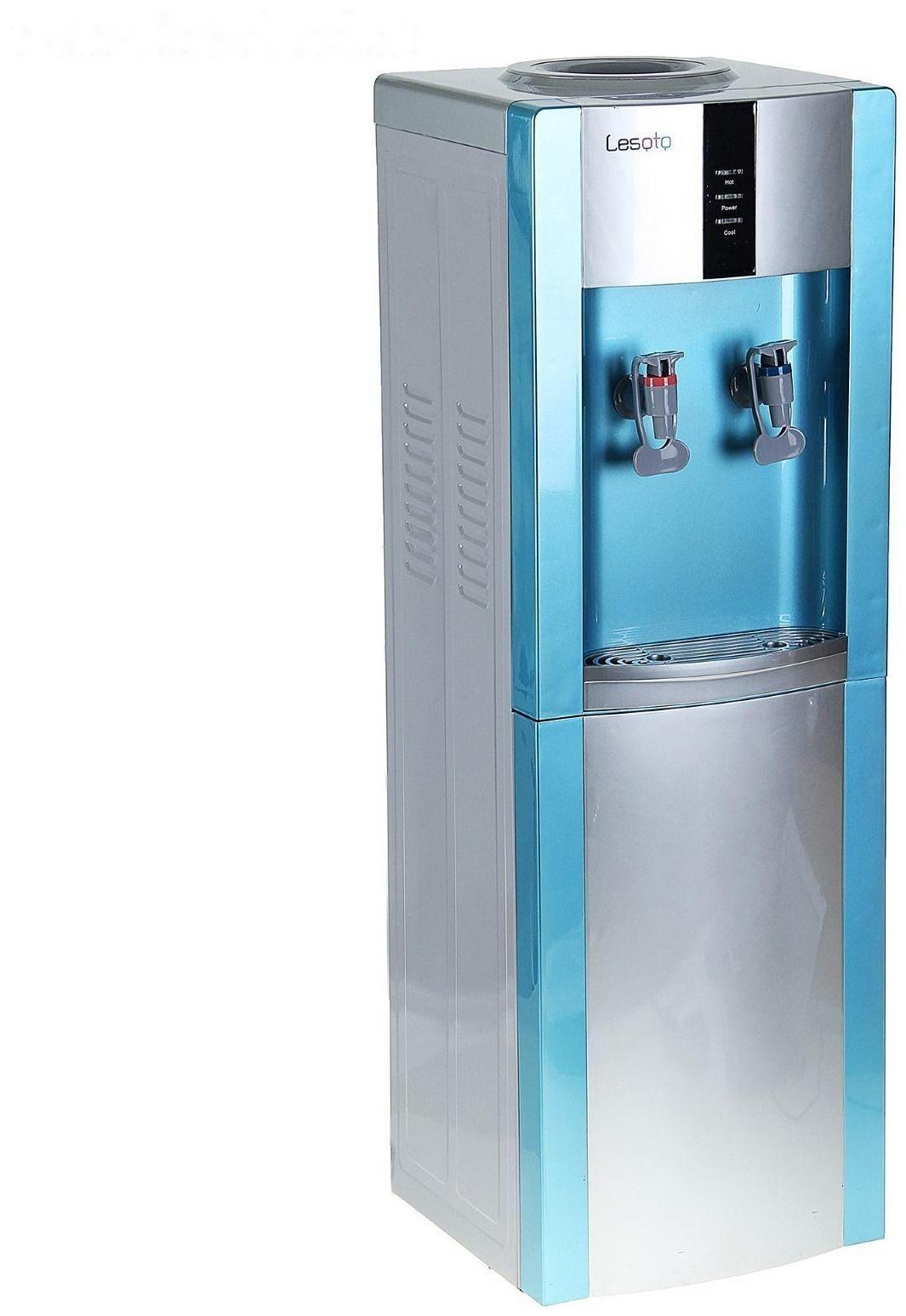 Кулер для воды LESOTO 16 LD/Е, с охлаждением, 500 Вт, серо-голубой