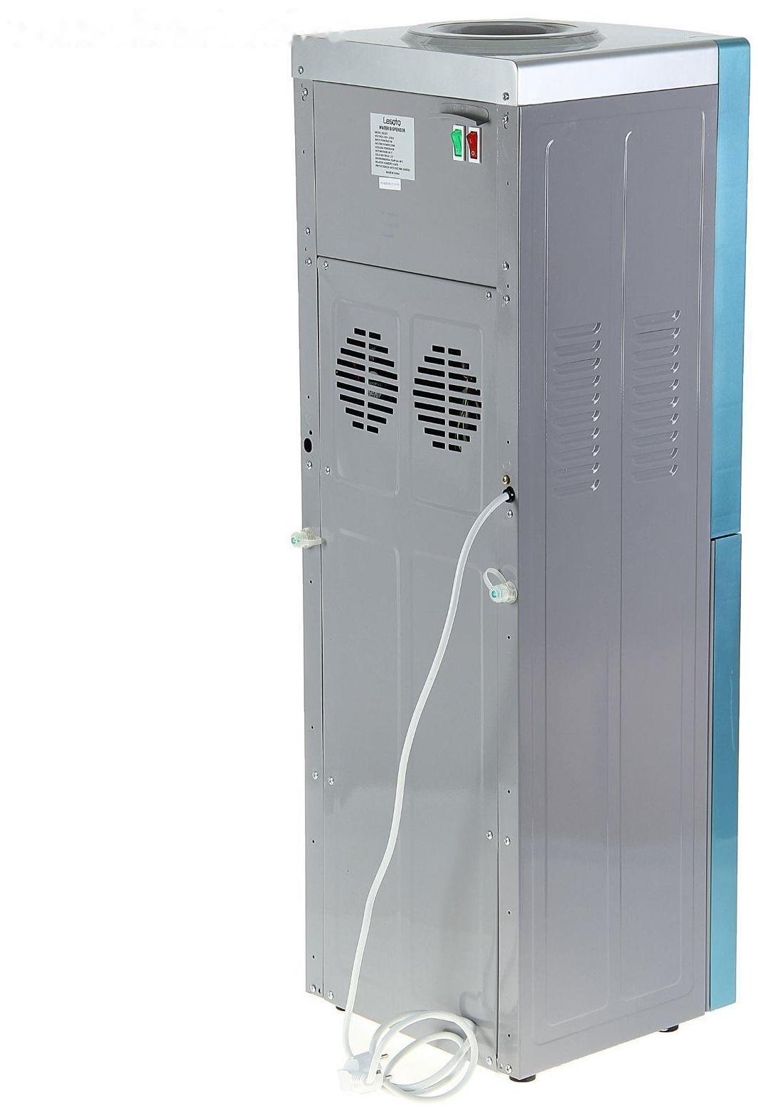 Кулер для воды LESOTO 16 LD/Е, с охлаждением, 500 Вт, серо-голубой