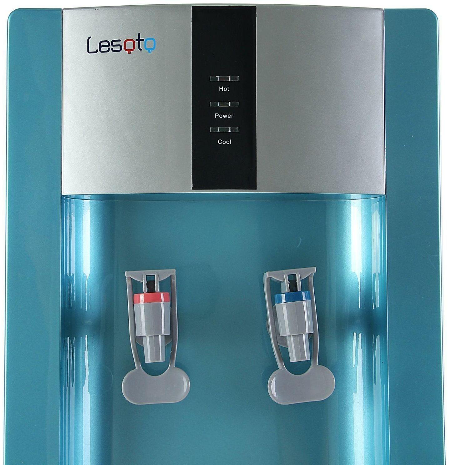 Кулер для воды LESOTO 16 LD/Е, с охлаждением, 500 Вт, серо-голубой