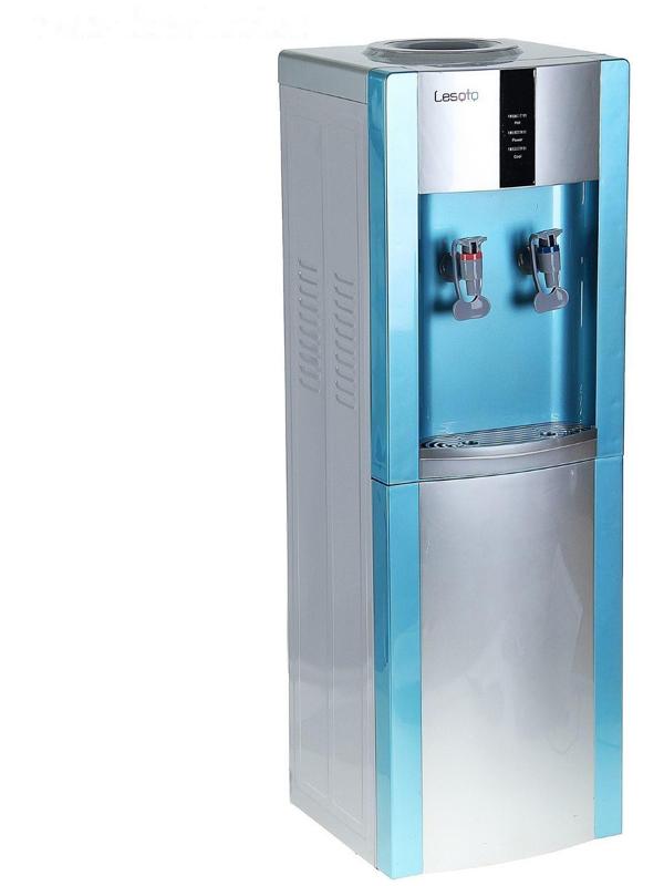 Кулер для воды LESOTO 16 LD/Е, с охлаждением, 500 Вт, серо-голубой