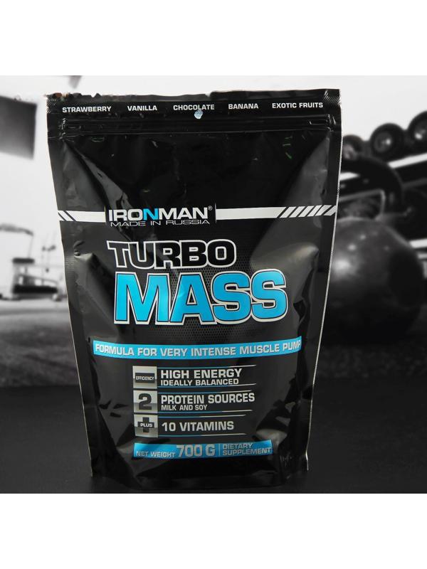 Гейнер Ironman Turbo Mass, шоколад, спортивное питание, 700 г