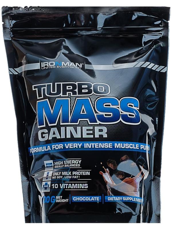 Гейнер Ironman Turbo Mass, шоколад, спортивное питание, 700 г