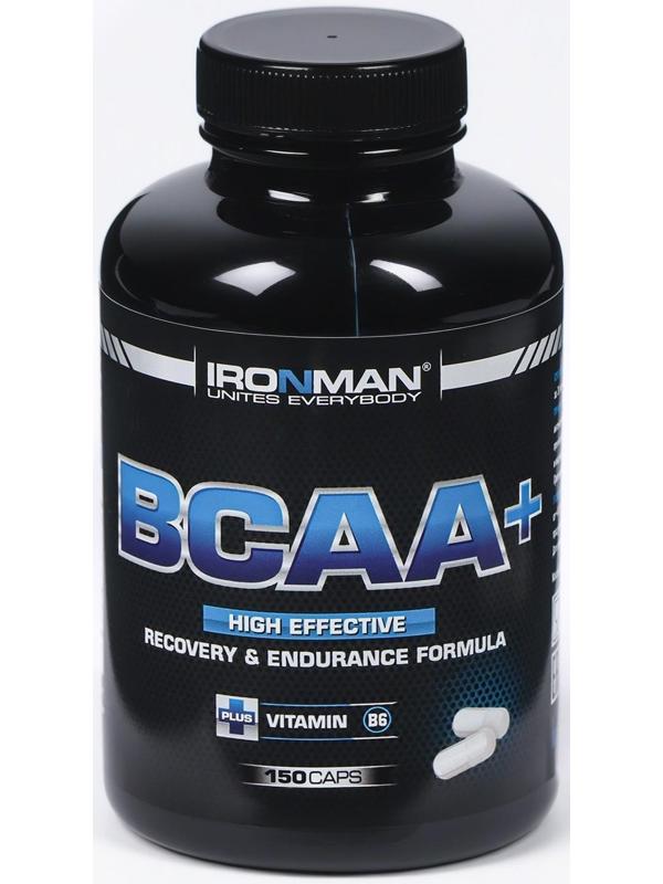 Аминокислоты Ironman ВСАА+, спортивное питание, 150 капсул