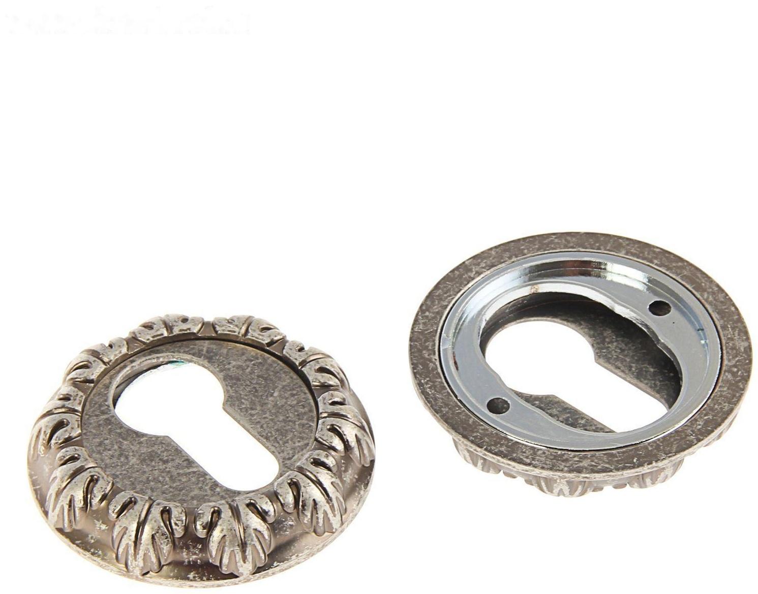 Накладка на цилиндровый механизм TRODOS Premium ET10 DAS, цвет  античное серебро