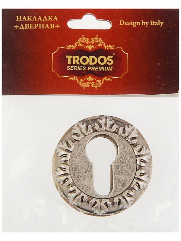 Накладка на цилиндровый механизм TRODOS Premium ET10 DAS, цвет  античное серебро