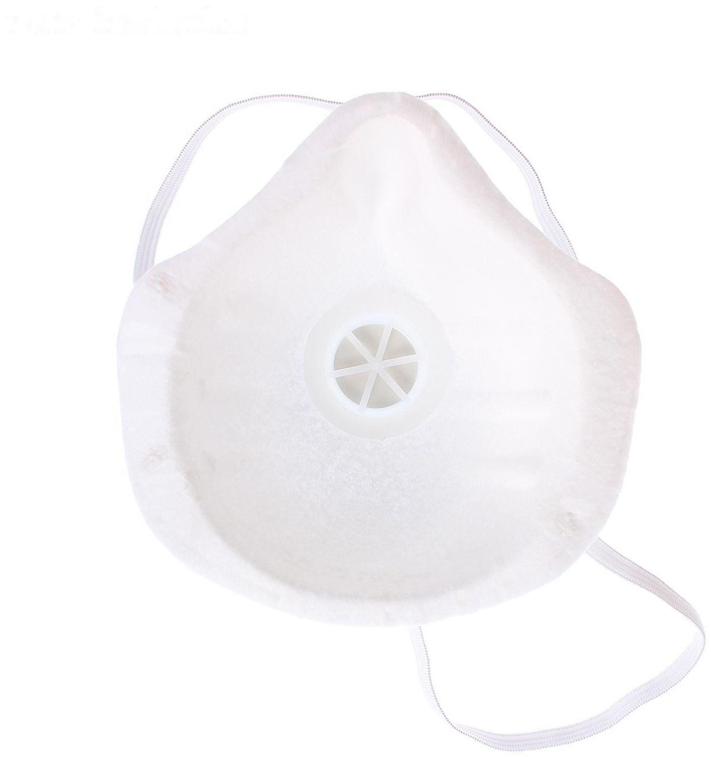 Полумаска фильтрующая формованная с клапаном FFP1 в индивидуальной упаковке