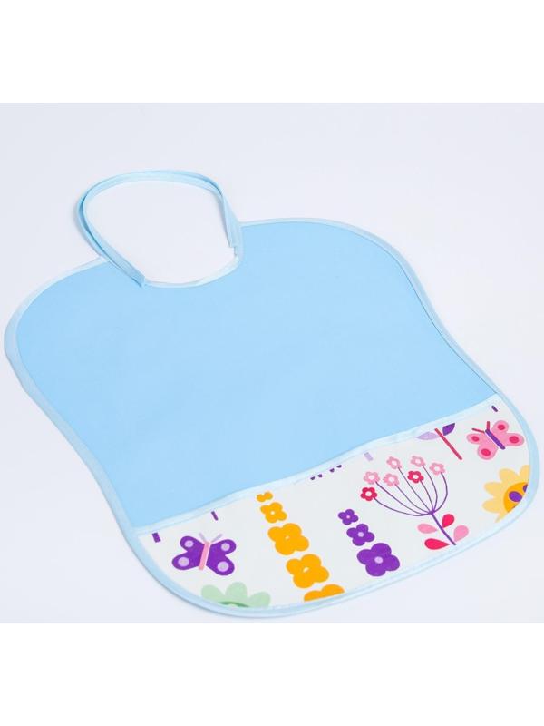 Нагрудник с карманом, из ткани с ПВХ покрытием, «Цветы», цвет МИКС