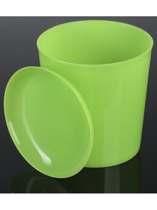 Кашпо с поддоном для орхидей Доляна, 1,6 л, цвет зелёный