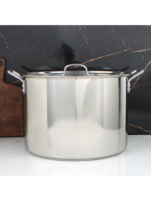 Котел «Общепит», 30 л, d=40 см, h=26 см, металлическая крышка, с теплораспределительным слоем