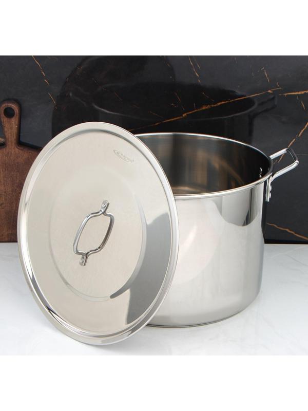 Котел «Общепит», 30 л, d=40 см, h=26 см, металлическая крышка, с теплораспределительным слоем