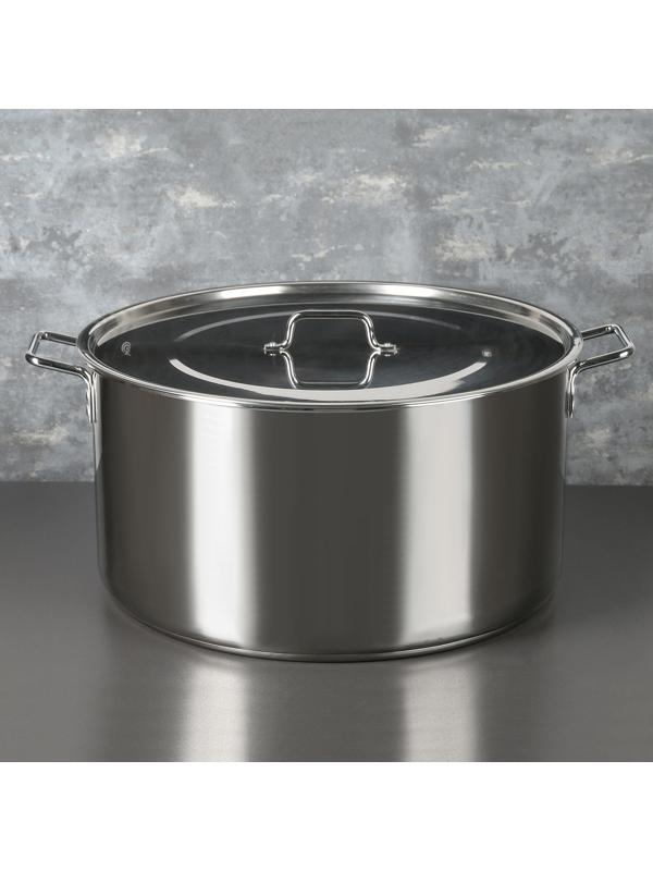 Котел «Общепит», 50 л, d=50 см, h=26 см, металлическая крышка, с теплораспределительным слоем