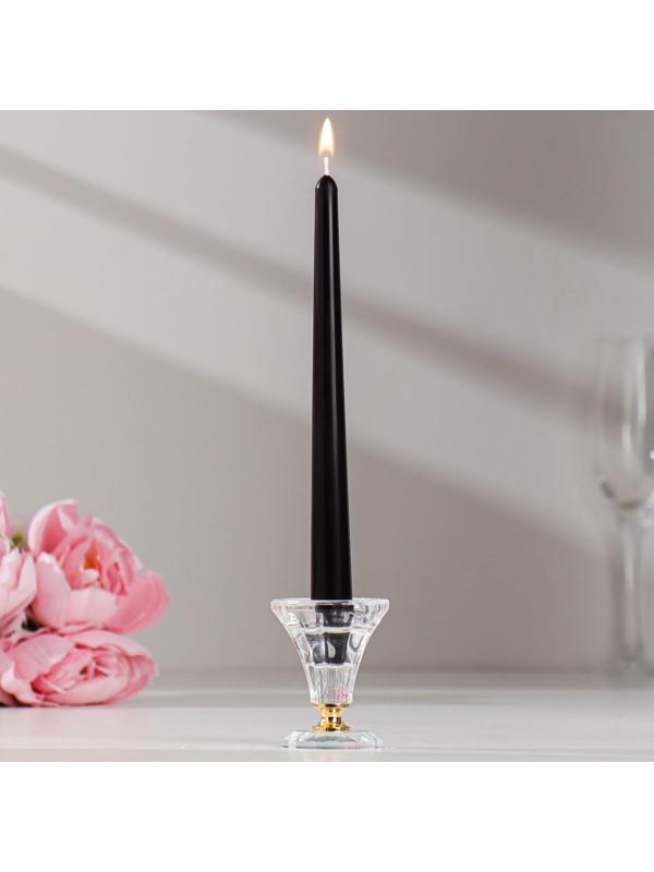 Набор свечей античных, 2,3х 24,5 см, 5 ч, 55 г, 4 штуки, чёрный