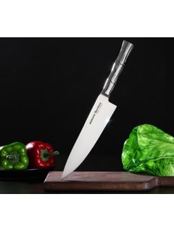 Нож кухонный Samura BAMBOO, шеф, лезвие 20 см, стальная рукоять