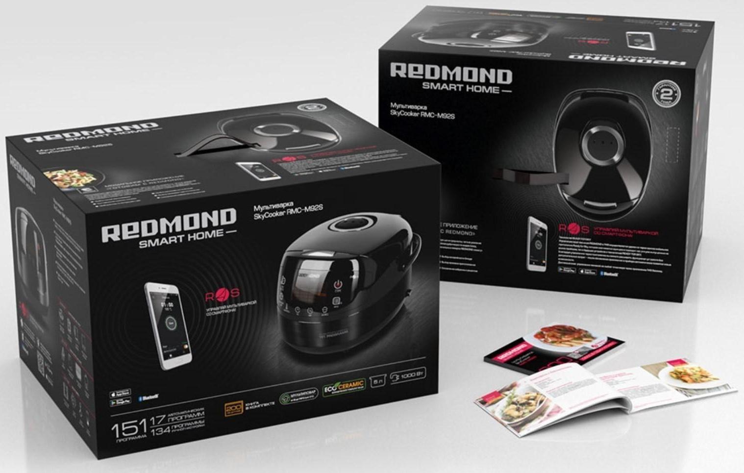 Мультиварка Redmond RMC-M92S, 860 Вт, 5 л, 17 программ, управление со смартфона