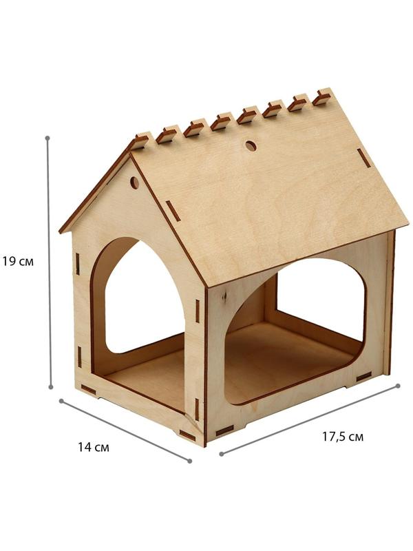 Kopмушка для птиц, 14 × 17,5 × 19 см, «Комплект-А»