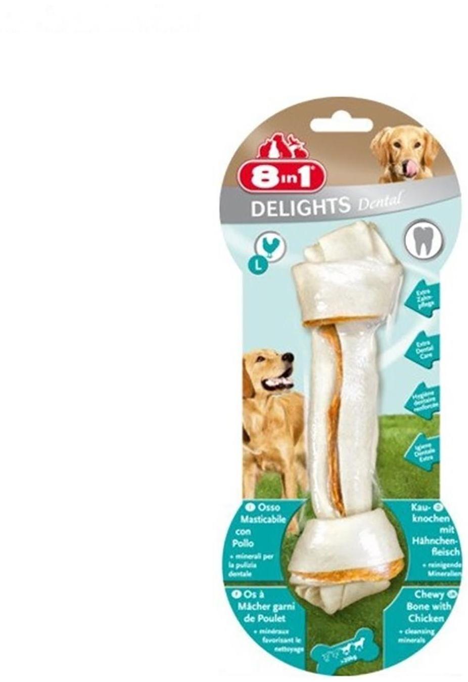 Косточка 8in1 DENTAL DELIGHTS L, для крупных собак, с курицей и минералами