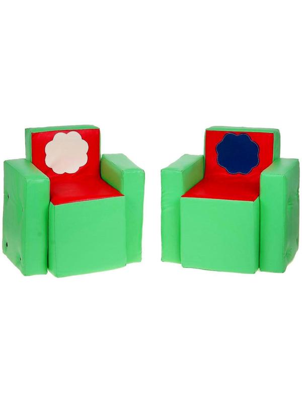 Игровой набор мебели «Солнышко», 2 кресла, пуф, диван, МИКС