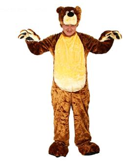 Карнавальный костюм «Бурый медведь», комбинезон, шапка, р. 50-52, рост 180 см, цвета МИКС