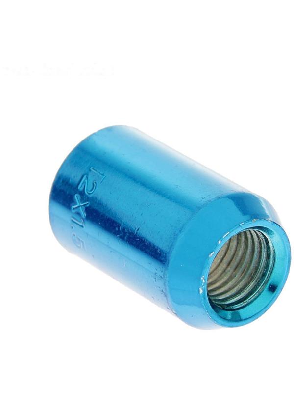 Гайка колёсная JN-302, 12 х 1,5 мм, 32 мм, конус, набор 20 шт + ключ, синие