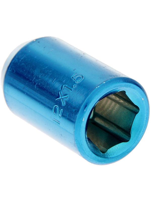 Гайка колёсная JN-302, 12 х 1,5 мм, 32 мм, конус, набор 20 шт + ключ, синие