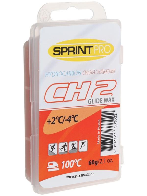 Мази скольжения SPRINT PRO, CH2 Red, (от +2 до -4°C), 60 г