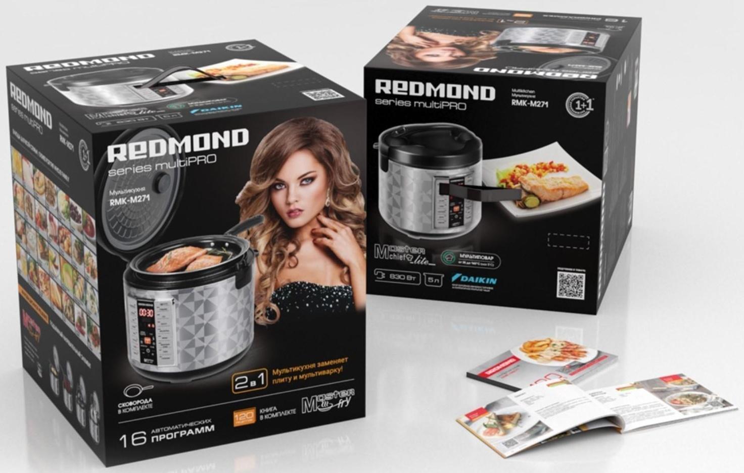 Мультиварка Redmond RMK-M271, 830 Вт, 5 л, 16 программ, отложенный старт