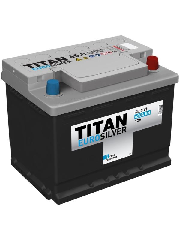 Аккумуляторная батарея Titan Euro Silver 65 Ач, обратная полярность
