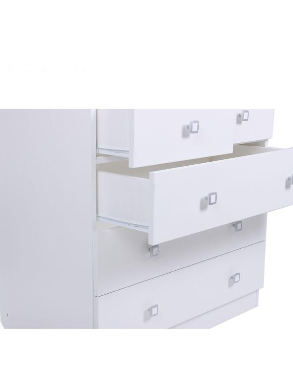 Комод детский с пеленальным столиком 804 «Фея 1780», 5 выдвижных ящиков, цвет белый
