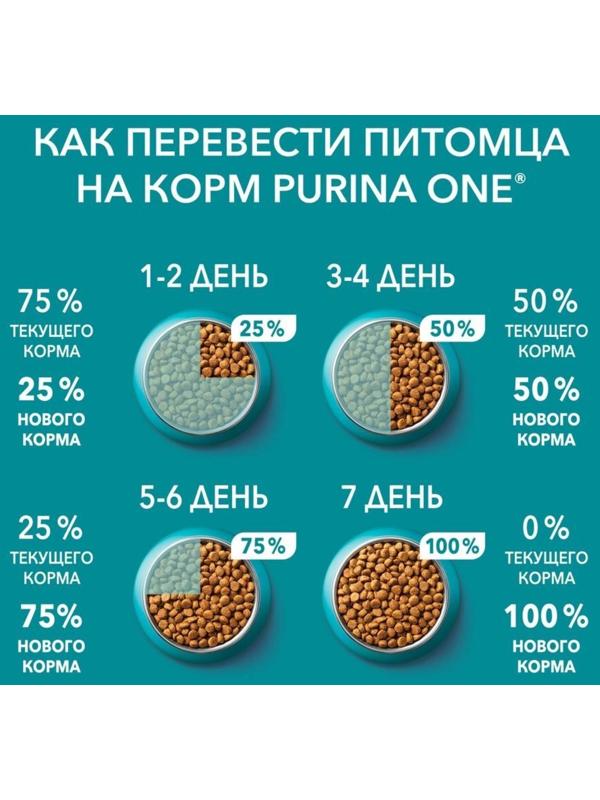 Сухой корм Purinа One для стерилизованных кошек, говядина/пшеница, 750 г