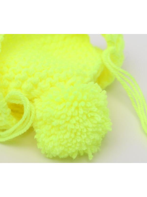 Шапка вязаная для собак, M-L (объем головы 28 см, высота 9 см), микс