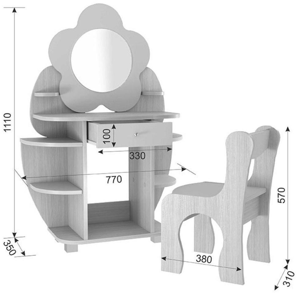 Детский набор Ромашка, Розовый