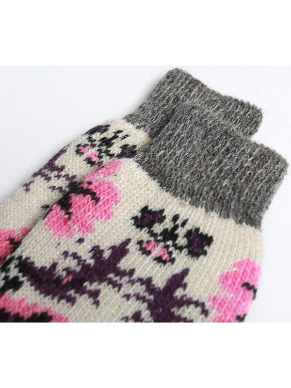 Носки женские шерстяные, цвет белый, размер 23