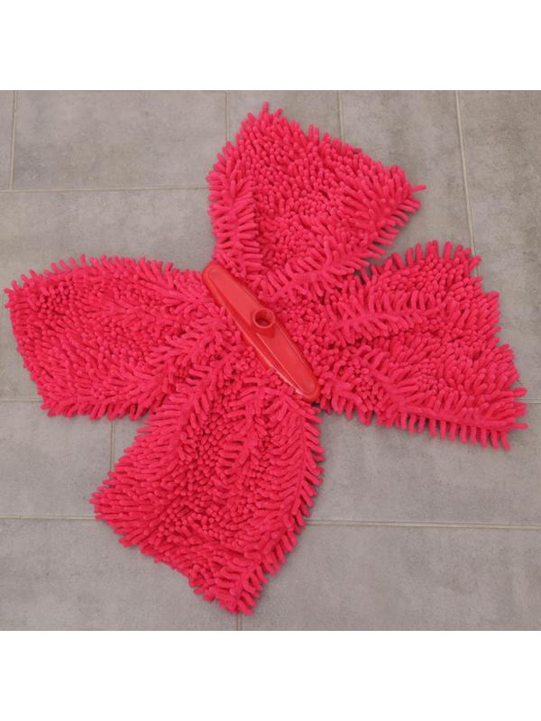 Насадка для швабры удлинённая ленточная, микрофибра букли, 350 гр, цвет МИКС