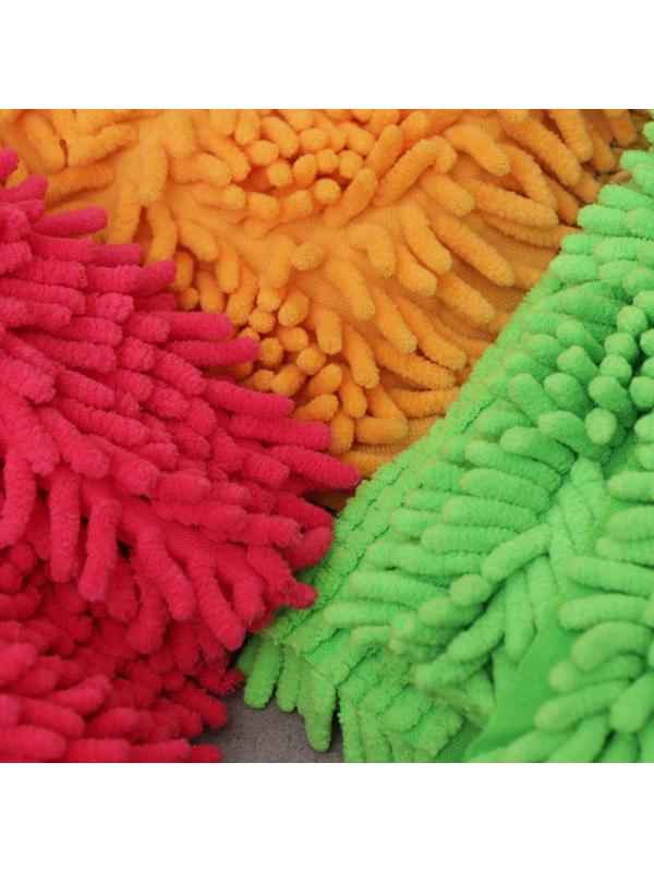 Насадка для швабры удлинённая ленточная, микрофибра букли, 350 гр, цвет МИКС