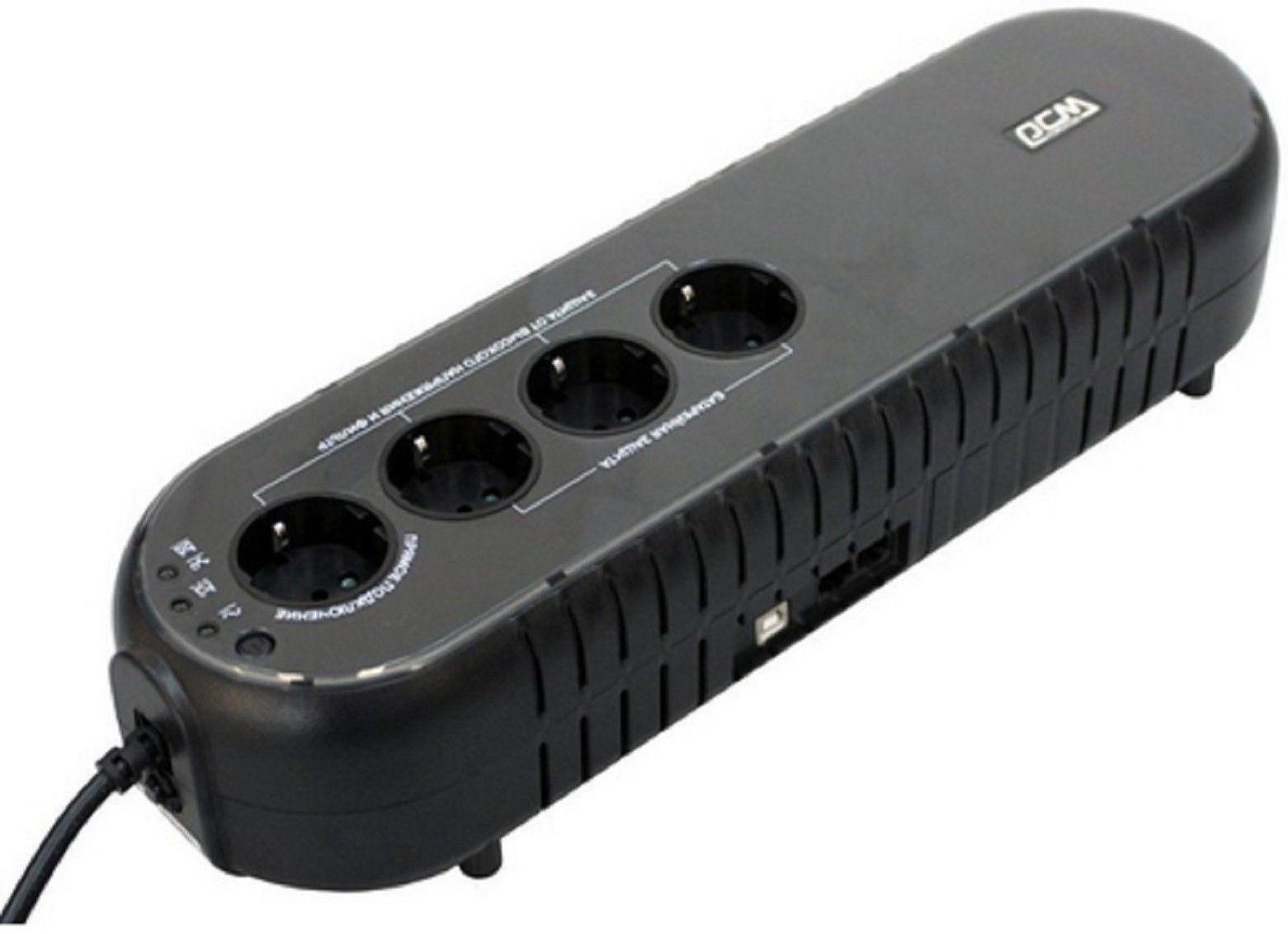 Источник бесперебойного питания Powercom WOW 1000U, 500 Вт, 1000 ВА, черный