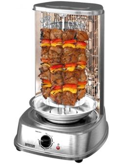 Шашлычница электрическая Mystery MOT-3320 2000 Вт, 7 шампуров, серебристый