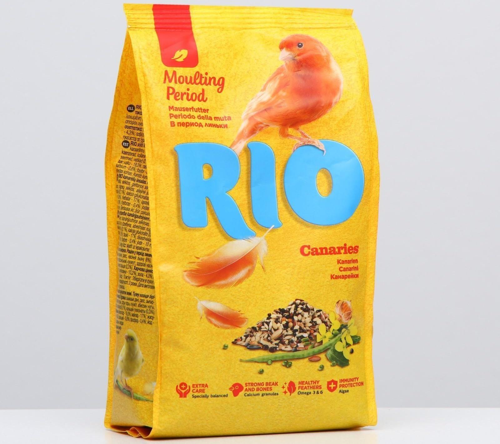 Корм RIO для канареек в период линьки, 500 г